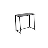 For Living Folding Computer Desk, Lightweight, Black Front_Angled_Right