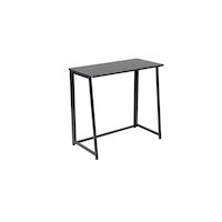 For Living Folding Computer Desk, Lightweight, Black Front_Angled_Right