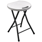For Living Folding Portable Stool, Lightweight, Steel Frame Front_Angled_Right