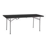 Black Folding Table, 6-ft