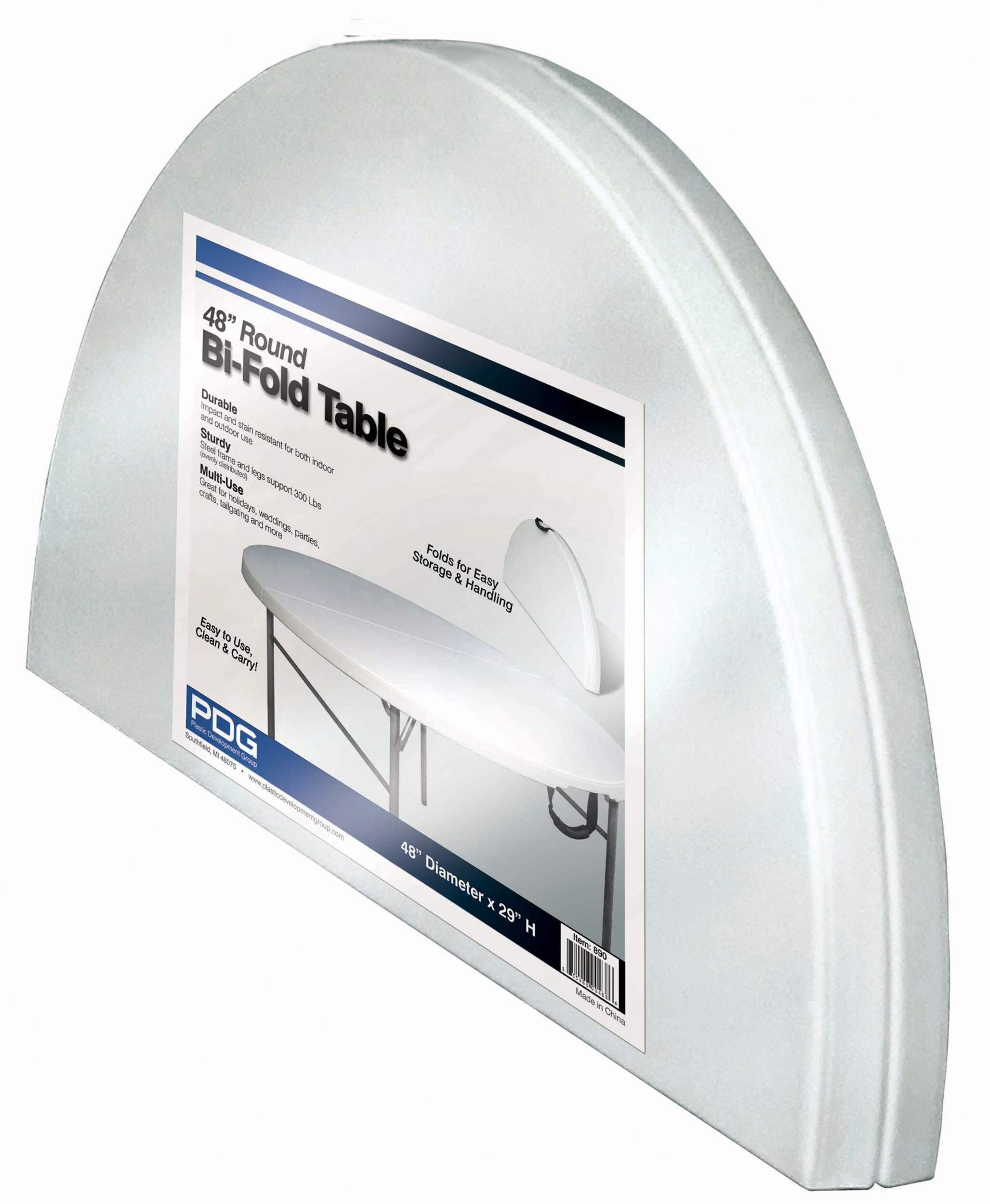 Round Folding Table, 48-in Front_Three_Fourths_Angled_Left