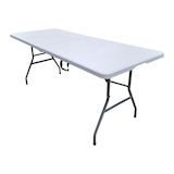 Iceberg 6" Folding Table, White Front_Angled_Left