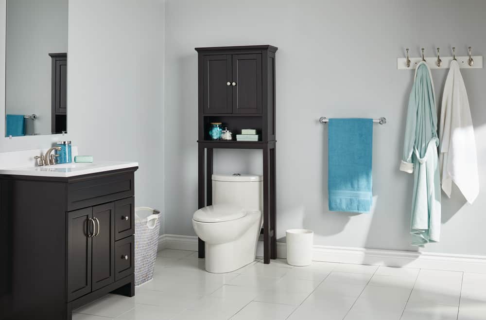 For Living Lakeville 2 Door Over The, Bathroom Storage Over The Toilet Space Saver Espresso