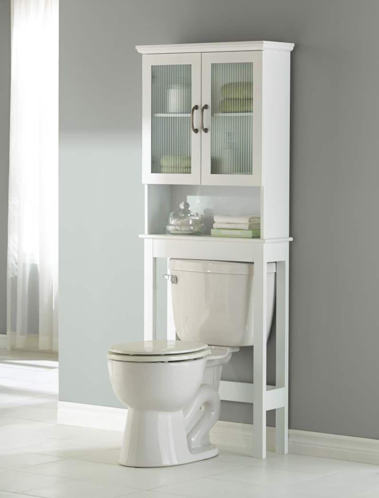 For Living Beacon Hill 2 Door Over The Toilet Spacesaver Bathroom Storage Cabinet White Canadian Tire