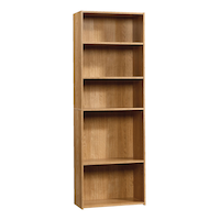 Sauder Beginnings 5-Tier Adjustable Shelf Bookcase/Bookshelf, Highland Oak Finish Front_Three_Fourths_Angled_Right