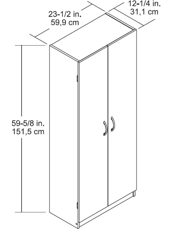 Armoire de rangement System Build à 2 portes, blanc Canadian Tire