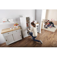 System Build 2-Door Storage Cabinet, White Overhead_Plunge