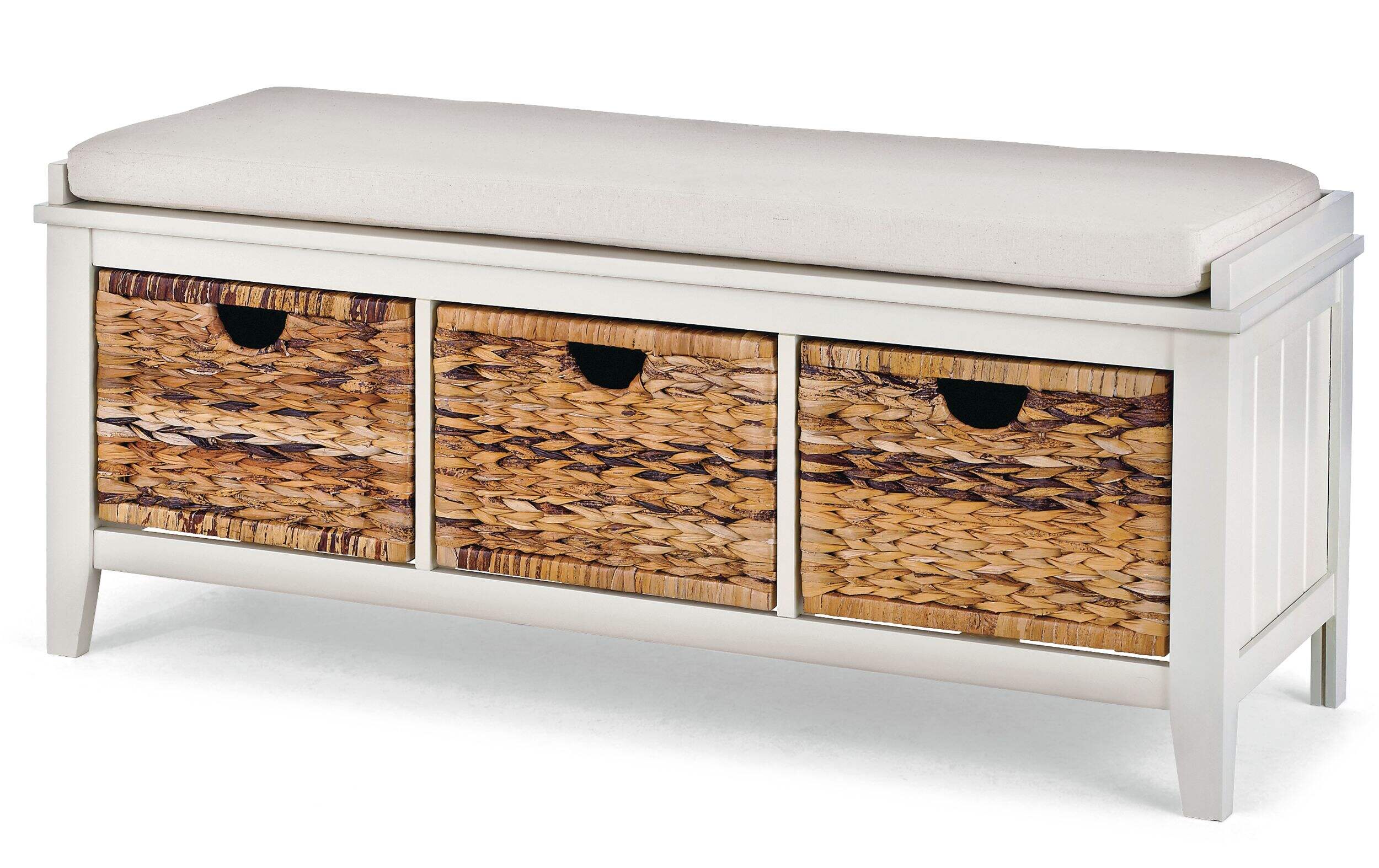 For Living Verona 3Drawer/Basket Entryway Storage Bench With Seat