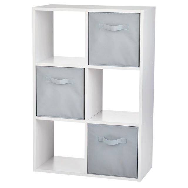 For Living 6Cube Storage Organizer, Bookcase/Bookshelf, White