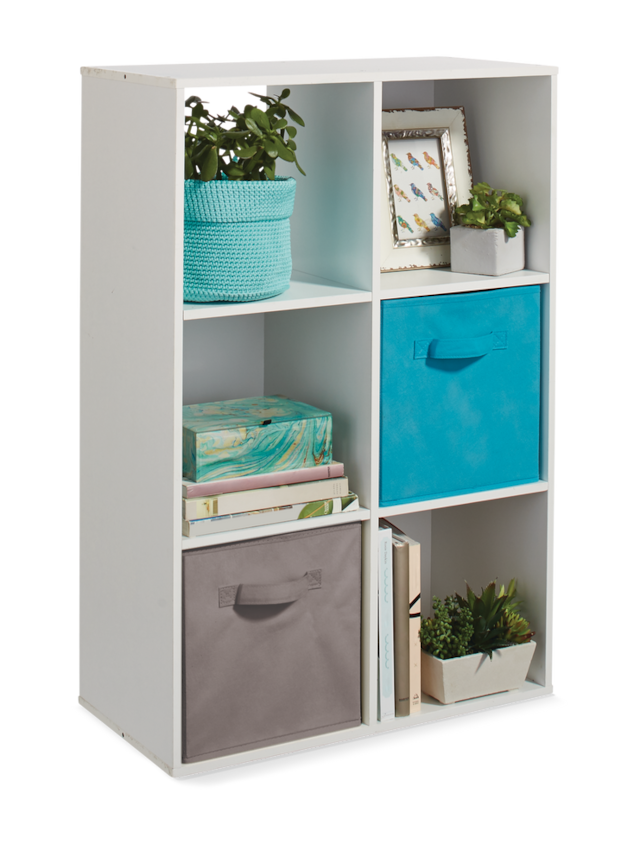 For Living 6Cube Storage Organizer, Bookcase/Bookshelf, White Canadian Tire