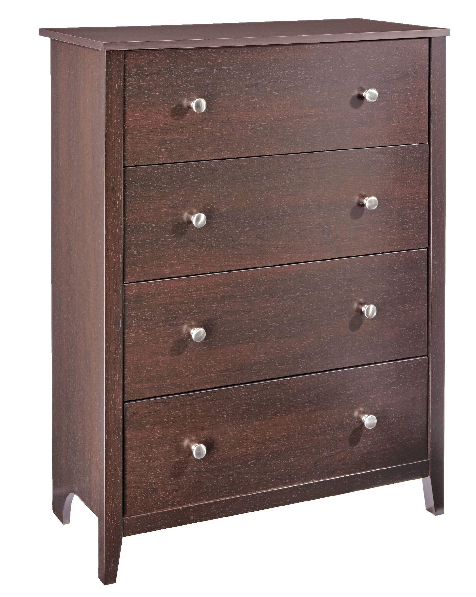 Commode à 4 tiroirs, forêt-noire Front_Three_Fourths_Angled_Right