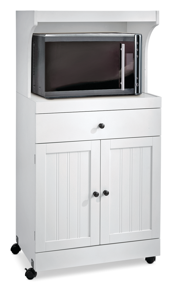 For Living 2 Door 1 Drawer Microwave Cart Stand Kitchen Storage Cabinet   For Living Microwave Kitchen Cart White 05683711 6fab 44e3 A4f1 3a55ae693542 