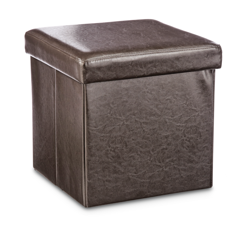 For Living Folding Storage Cube Ottoman/Footrest With Padded Seat
