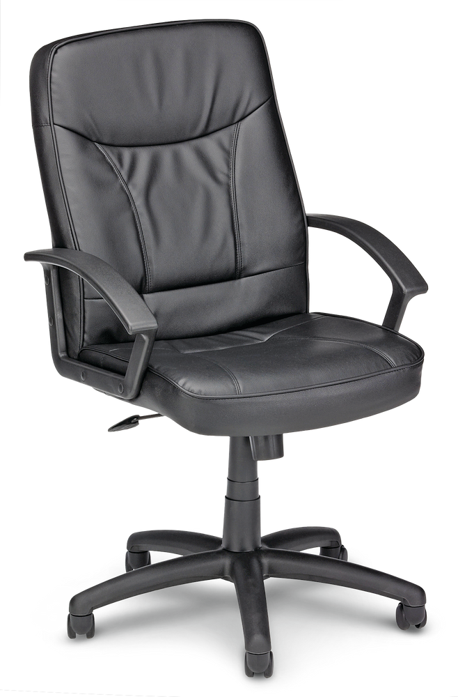 For Living PU Leather Height Adjustable Executive Swivel Office/Desk Chair,  Black | Canadian Tire