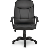 For Living PU Leather Height Adjustable Executive Swivel Office/Desk Chair, Black Front_Flat