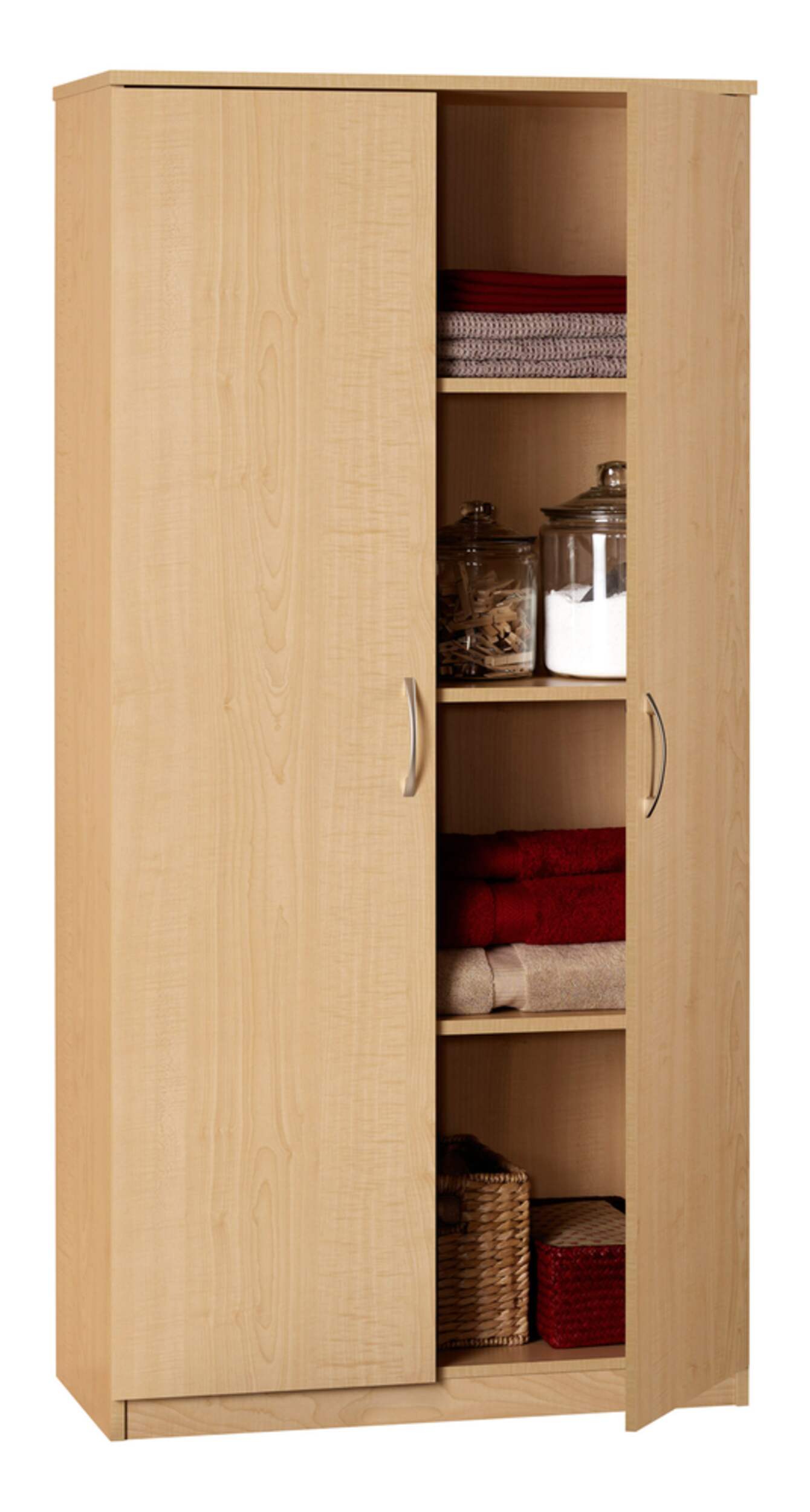 System Build 2-Door Storage Cabinet, Maple Front_Angled_Right
