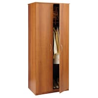 System Build Cherry Finish Home Wardrobe Front_Angled_Right