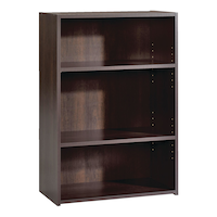Sauder Beginnings 3-Tier Adjustable Shelf Bookcase/Bookshelf, Cinnamon Cherry Finish Front_Angled_Right