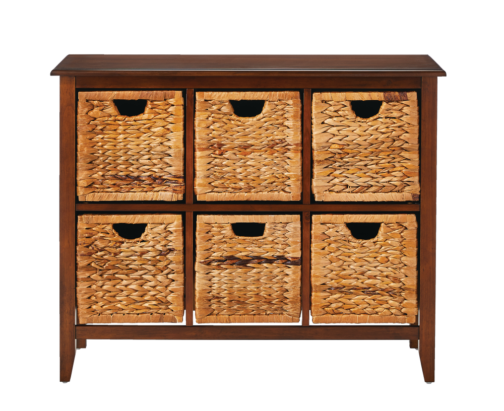 For Living Verona Basket Front 6Drawer Storage Chest/Dresser, Espresso