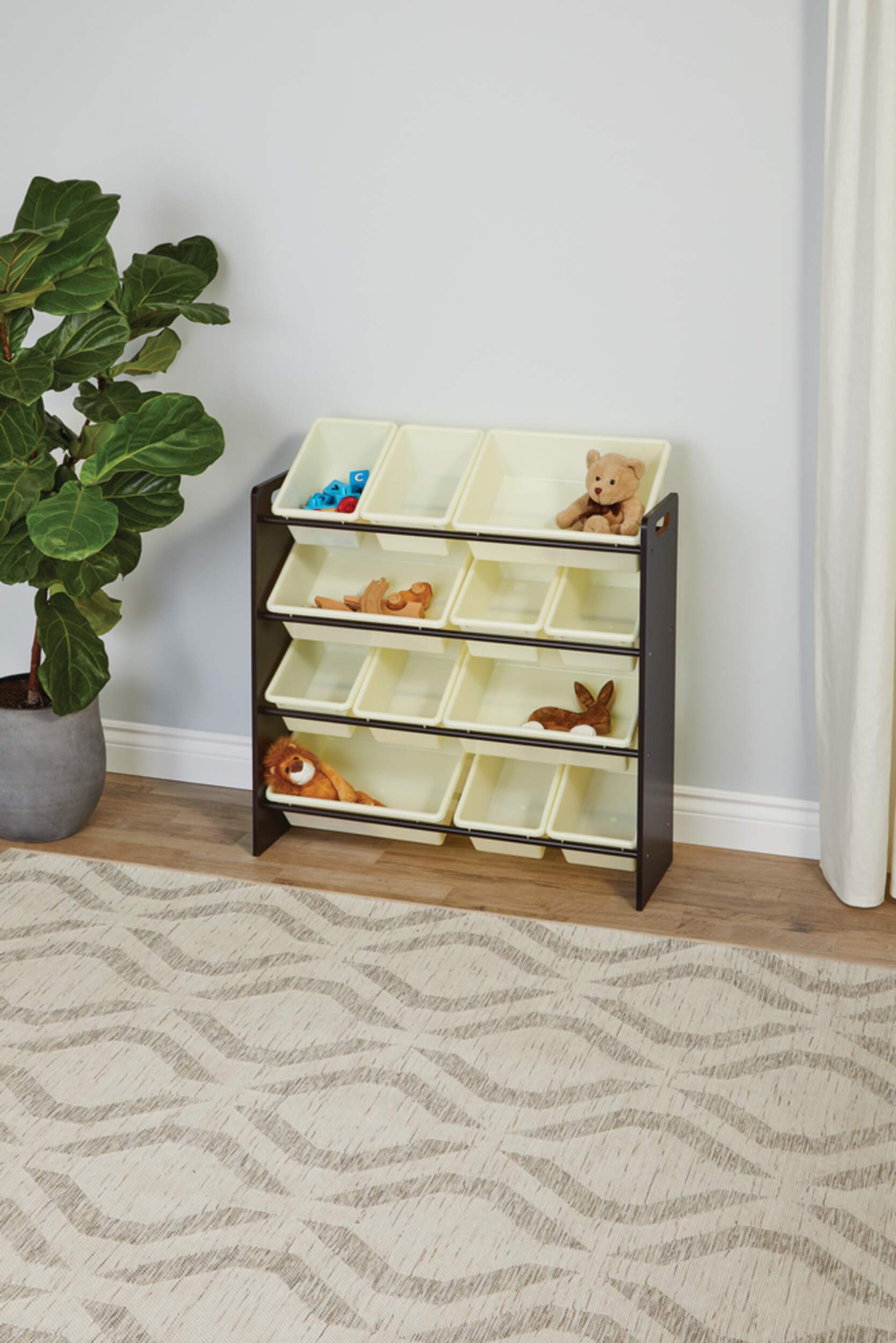 For Living 12Bin Toy & Storage Organizer For Bedroom/Playroom/Mudroom