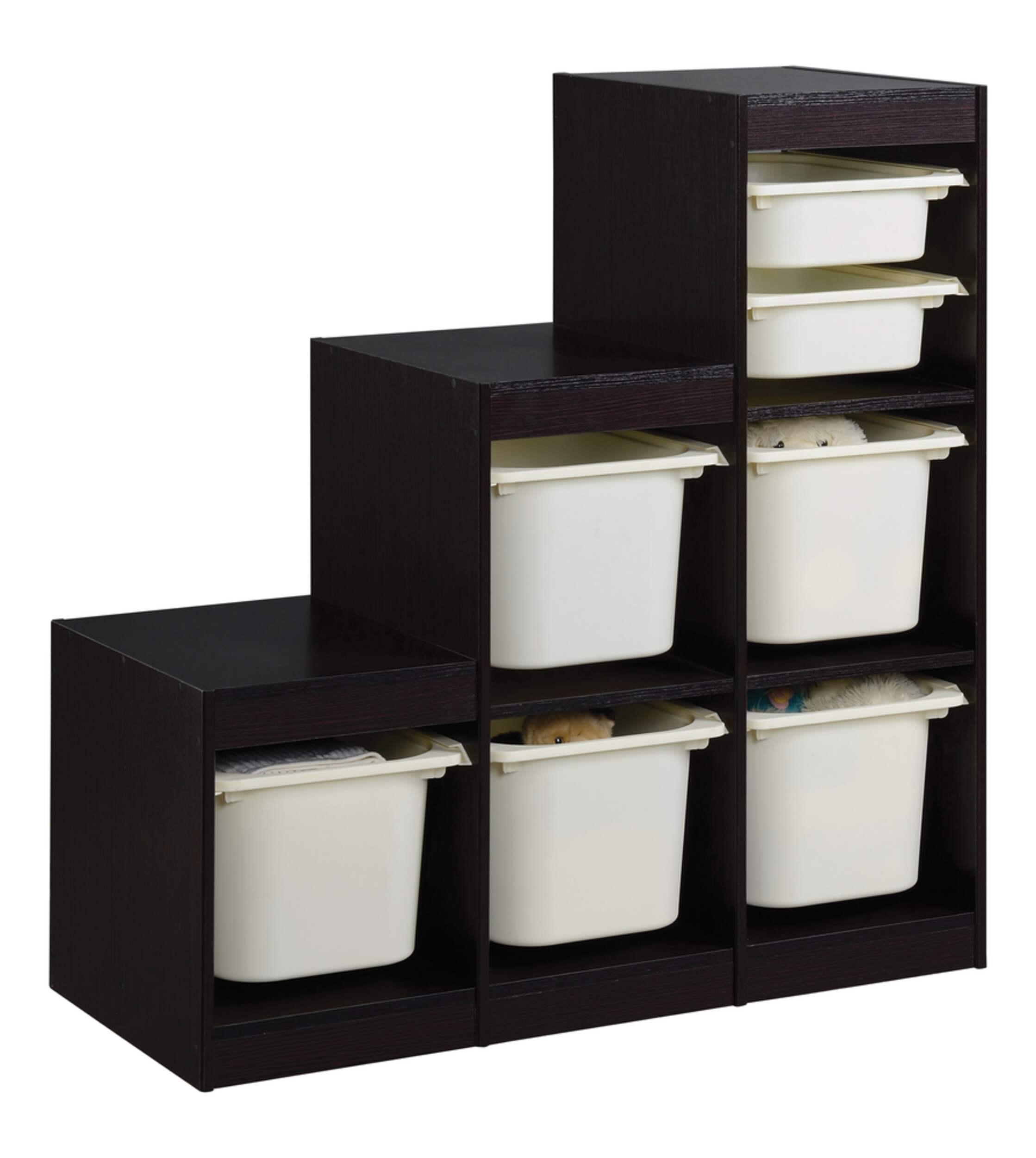For Living Tiered Bin Storage Front_Angled_Right