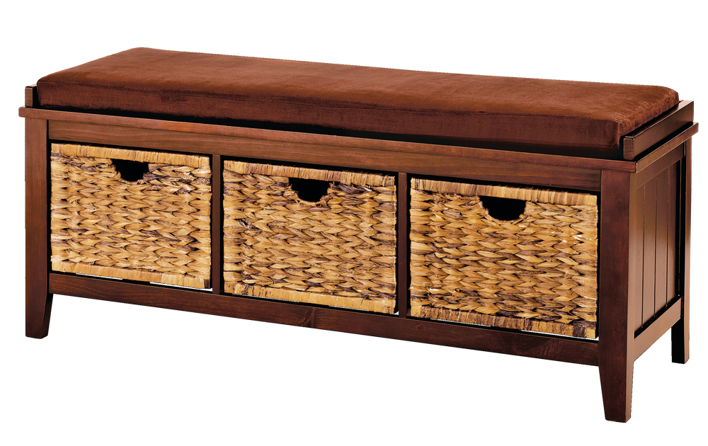 For Living Verona 3 Drawer Entryway Storage Bench Seat Cushion Wicker Baskets Espresso Canadian Tire For Living Verona 3 Drawer Entryway, Bench With Cushion And Storage Baskets
