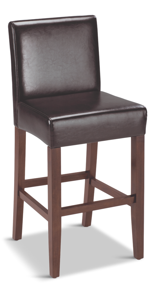 Canvas Parsons Wood Pu Leather Bar, Leather Director Bar Stools