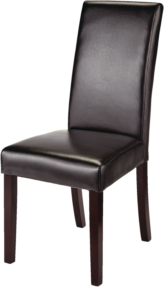 Chaise de salle à manger garniture en cuir reconstitué avec pattes en