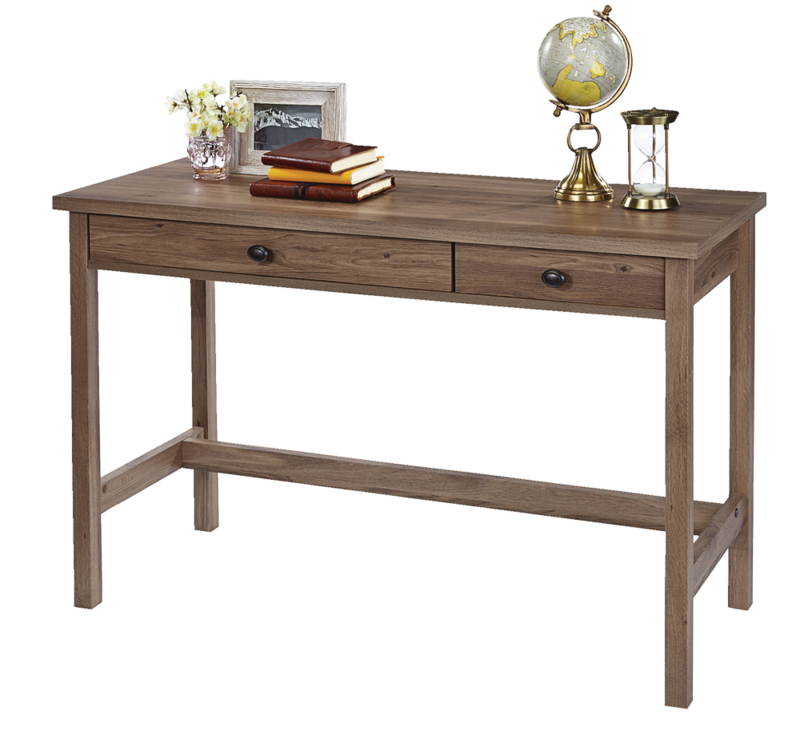 Bureau d'écriture à 2 tiroirs Sauder County Line, fini chêne salé