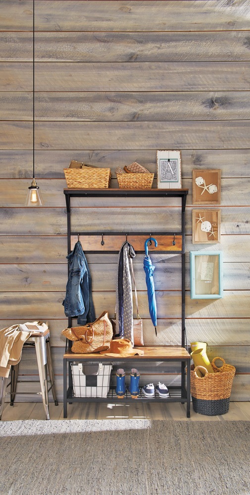 CANVAS Harrison 5Hook Entryway Coat Rack/Hall Tree With Bench & Shoe