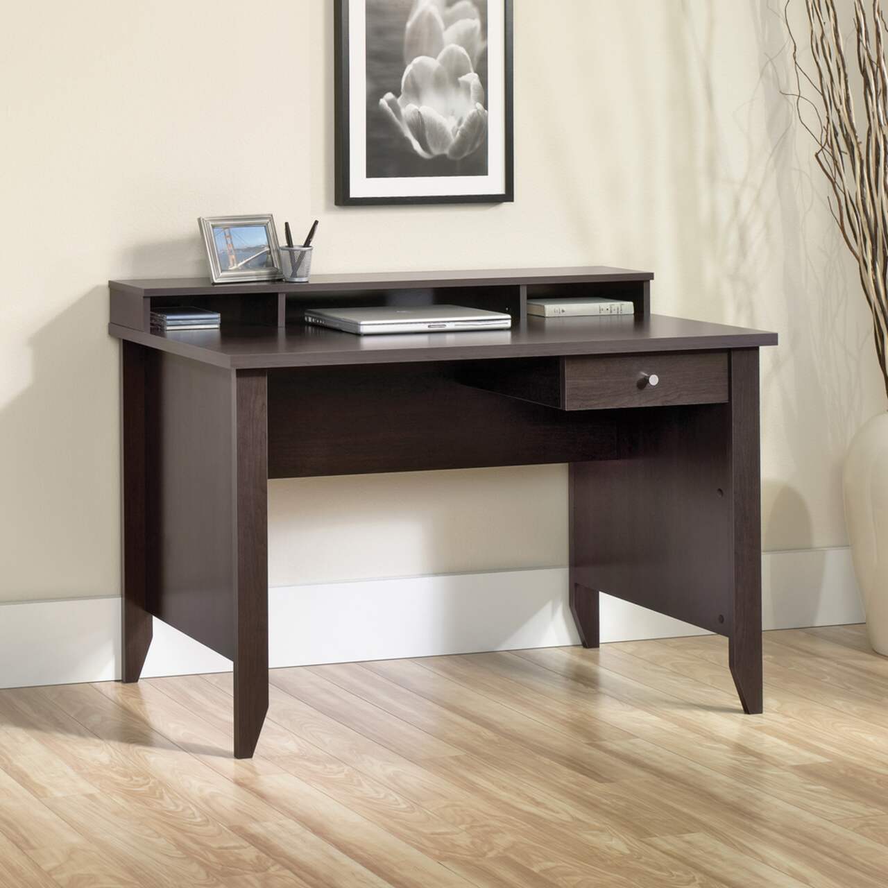 Sauder cherry store computer desk