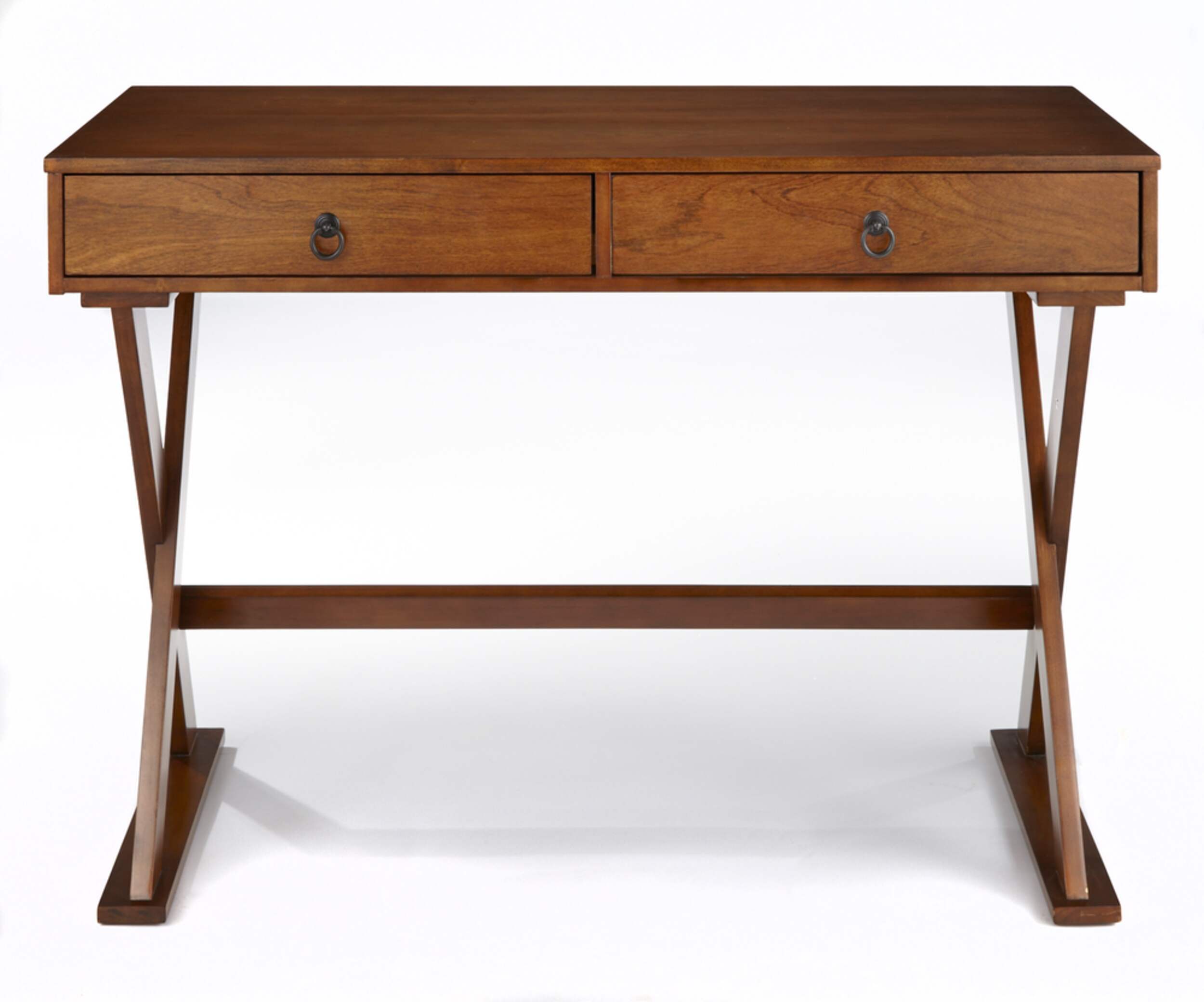 CANVAS Xavier Campaign Desk with 2 Drawers Front_Flat