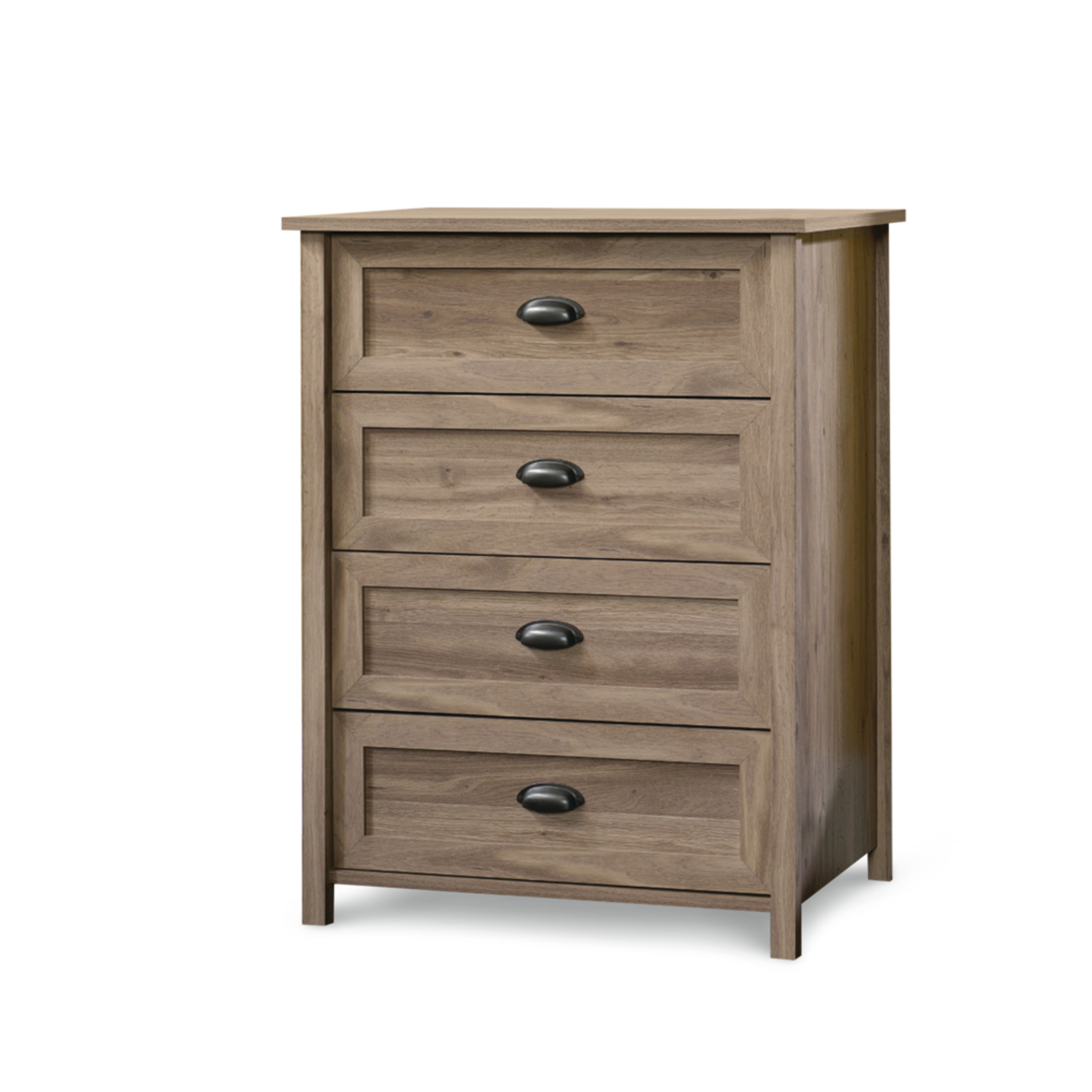 Sauder County Line 4-Drawer Dresser Front_Angled_Left
