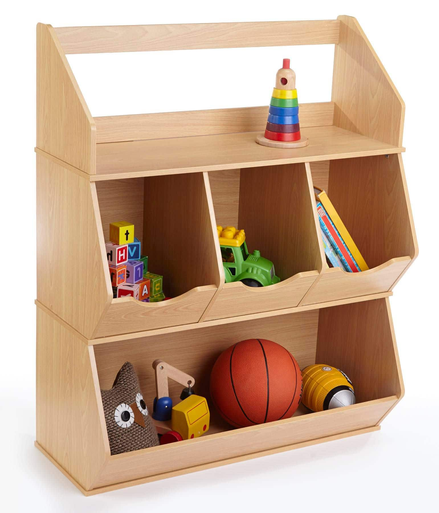 For Living 12-Bin Toy & Storage Organizer For Bedroom/Playroom/Mudroom,  Espresso