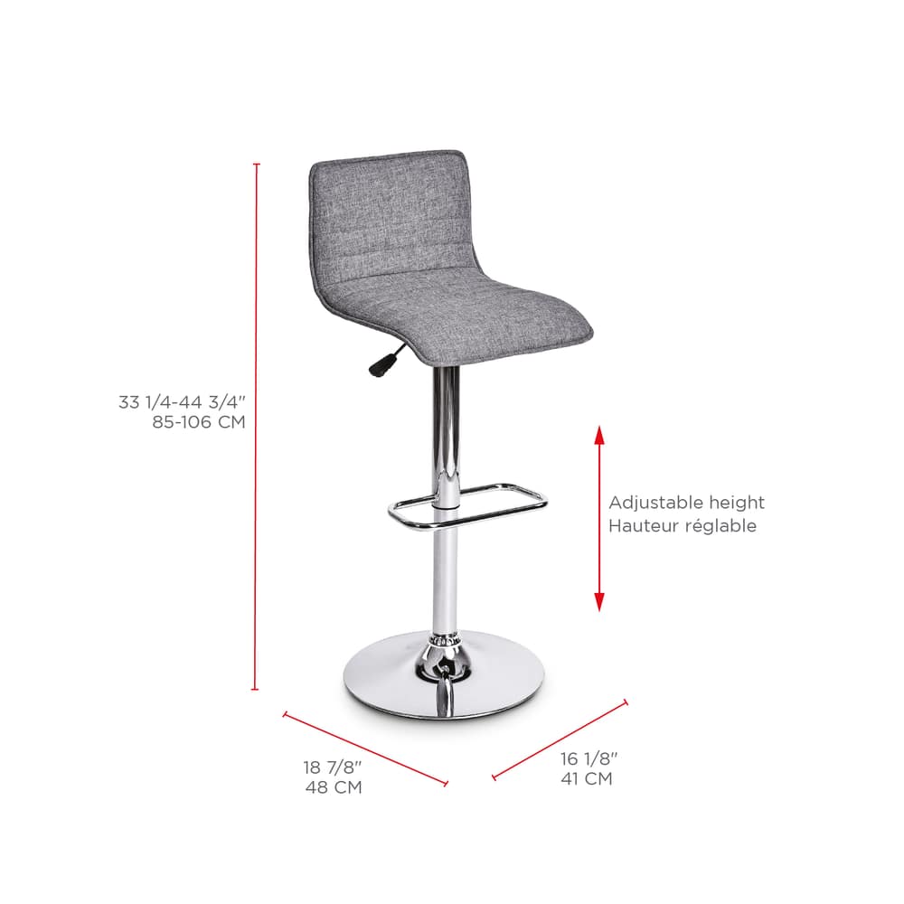 adjustable bar stool grey