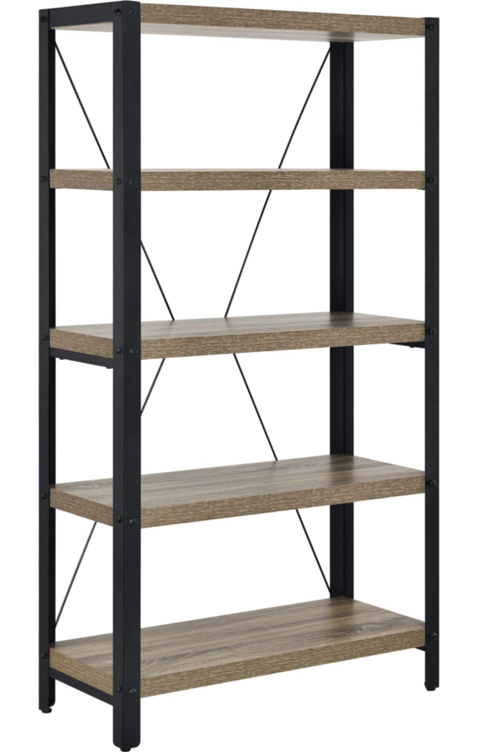 CANVAS Ossington 5-Shelf Bookcase Front_Angled_Right
