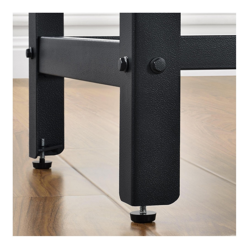 CANVAS Ossington 2Drawer Metal Frame Hallway Accent Console Table/Desk, Salt Oak Finish