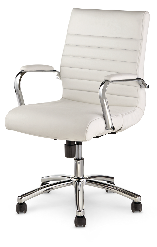 white swivel task chair