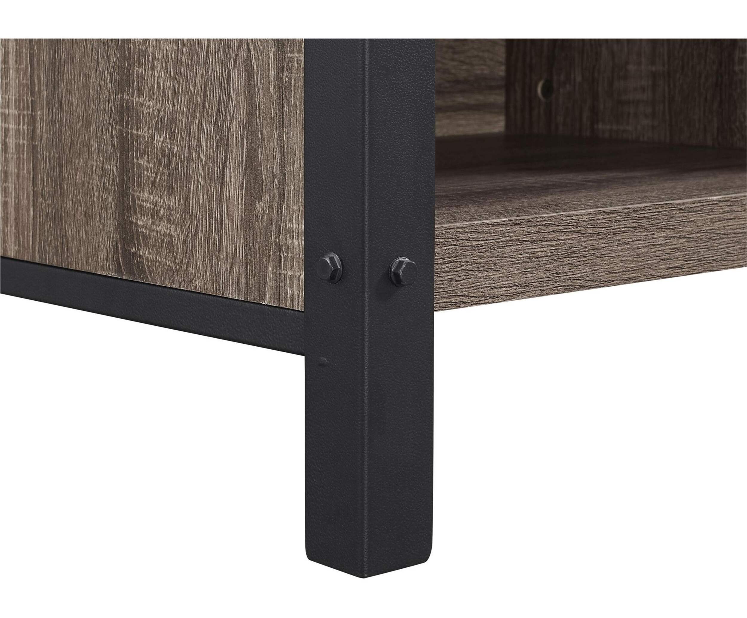 Meuble pour téléviseur et console de rangement multimédia à tablette ouverte CANVAS Ossington