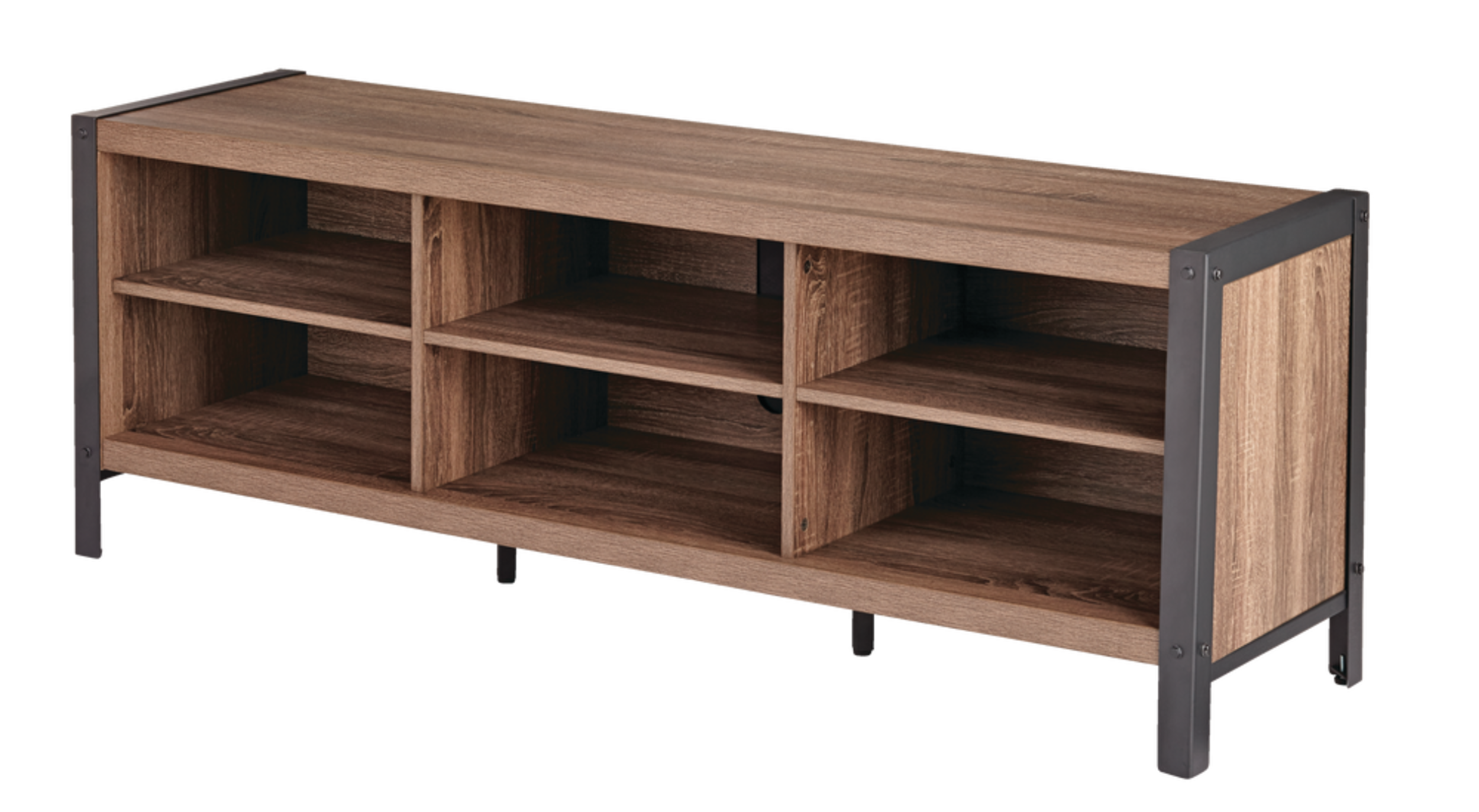 Meuble pour téléviseur et console de rangement multimédia à tablette ouverte CANVAS Ossington