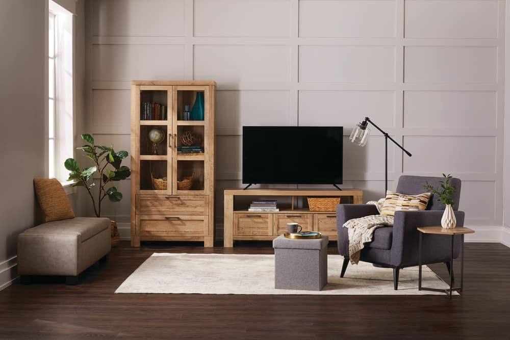 CANVAS Loft 3-Drawer TV Stand & Media Storage Console Cabinet, Mountain ...