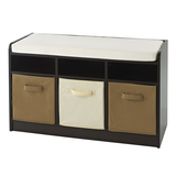 Banc à 3 cubes For Living, brun Front_Angled_Left