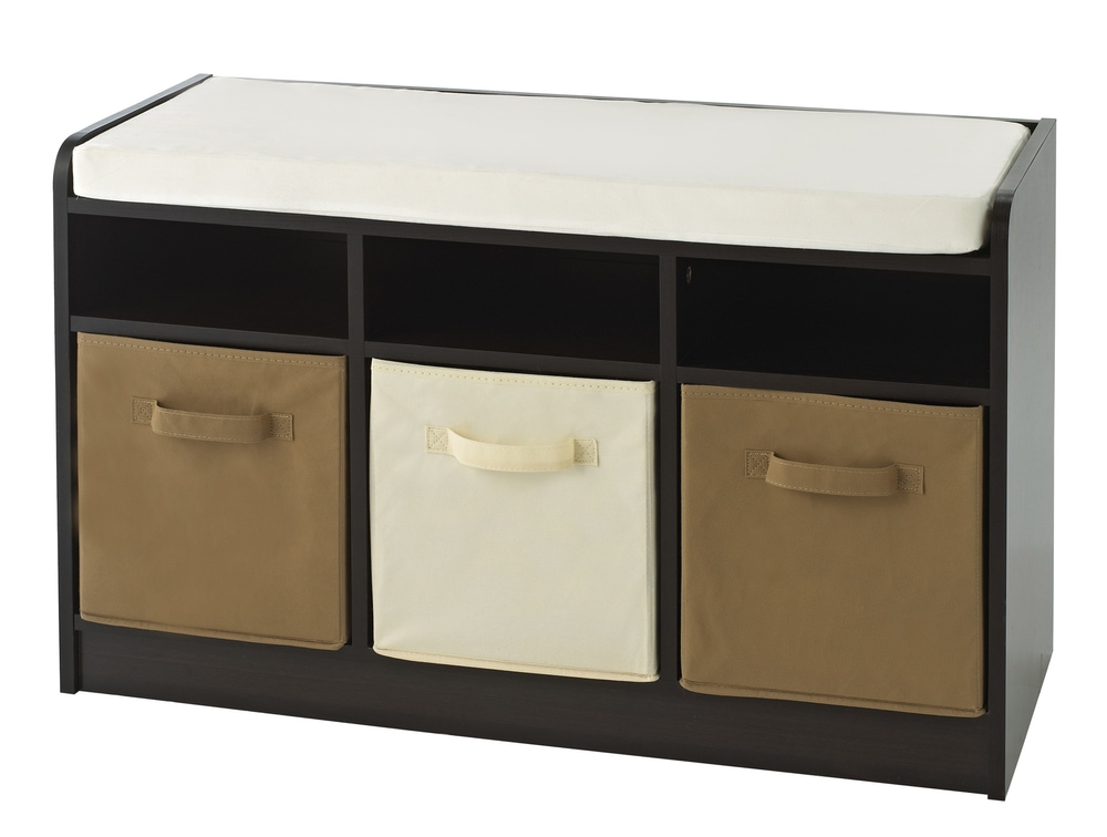 For Living 3Cube Storage Bench, Dark Brown Canadian Tire