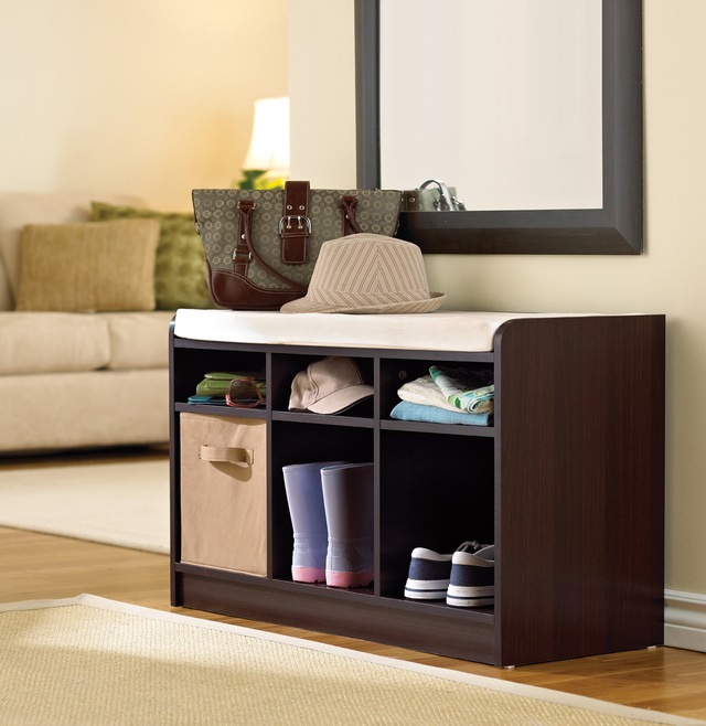 For Living 3Cube Storage Bench, Dark Brown Canadian Tire