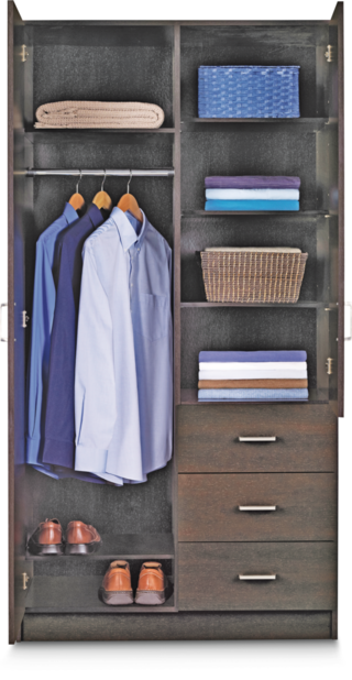 System Build 2 Door 3 Drawer Wardrobe Armoire Clothes Storage Cabinet With Hanger Rod Canadian Tire System Build 2 Door 3 Drawer Wardrobe, 3 Drawer Armoire