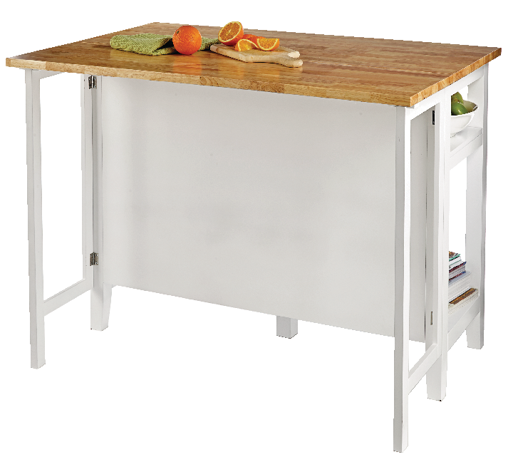 kitchen island with collapsible table