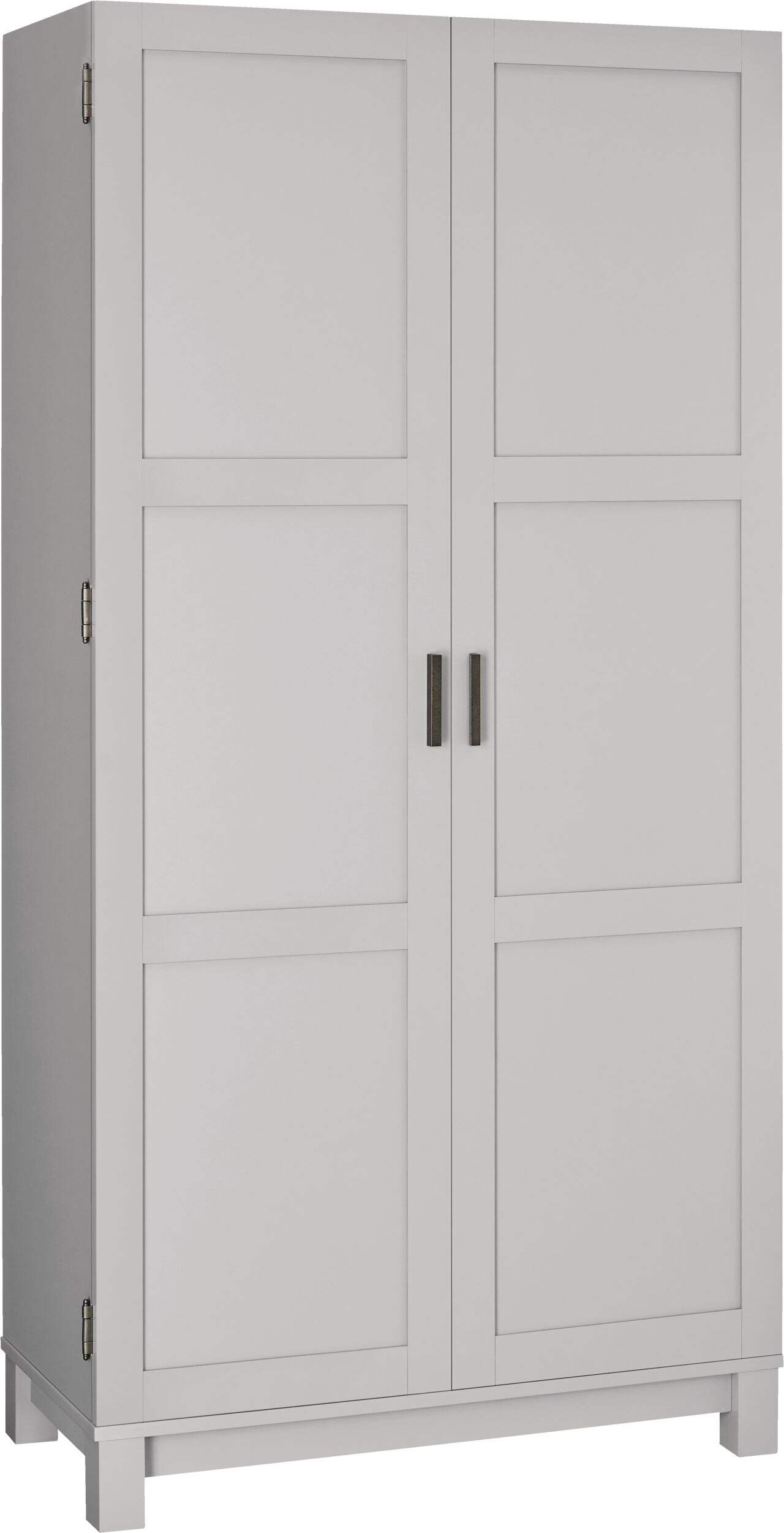 Armoire de rangement/garde-manger style Shaker 2 portes CANVAS Camden, gris Front_Angled_Right