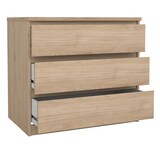 Tvilum Scottsdale Scandinavian 3-Drawer Chest, Jackson Hickory Front_Angled_Right