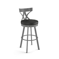 Amisco Washington Bar Stool Front_Three_Fourths_Angled_Right