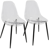 Chaise de salle à manger LumiSource Clara, noir Front_Three_Fourths_Angled_Right